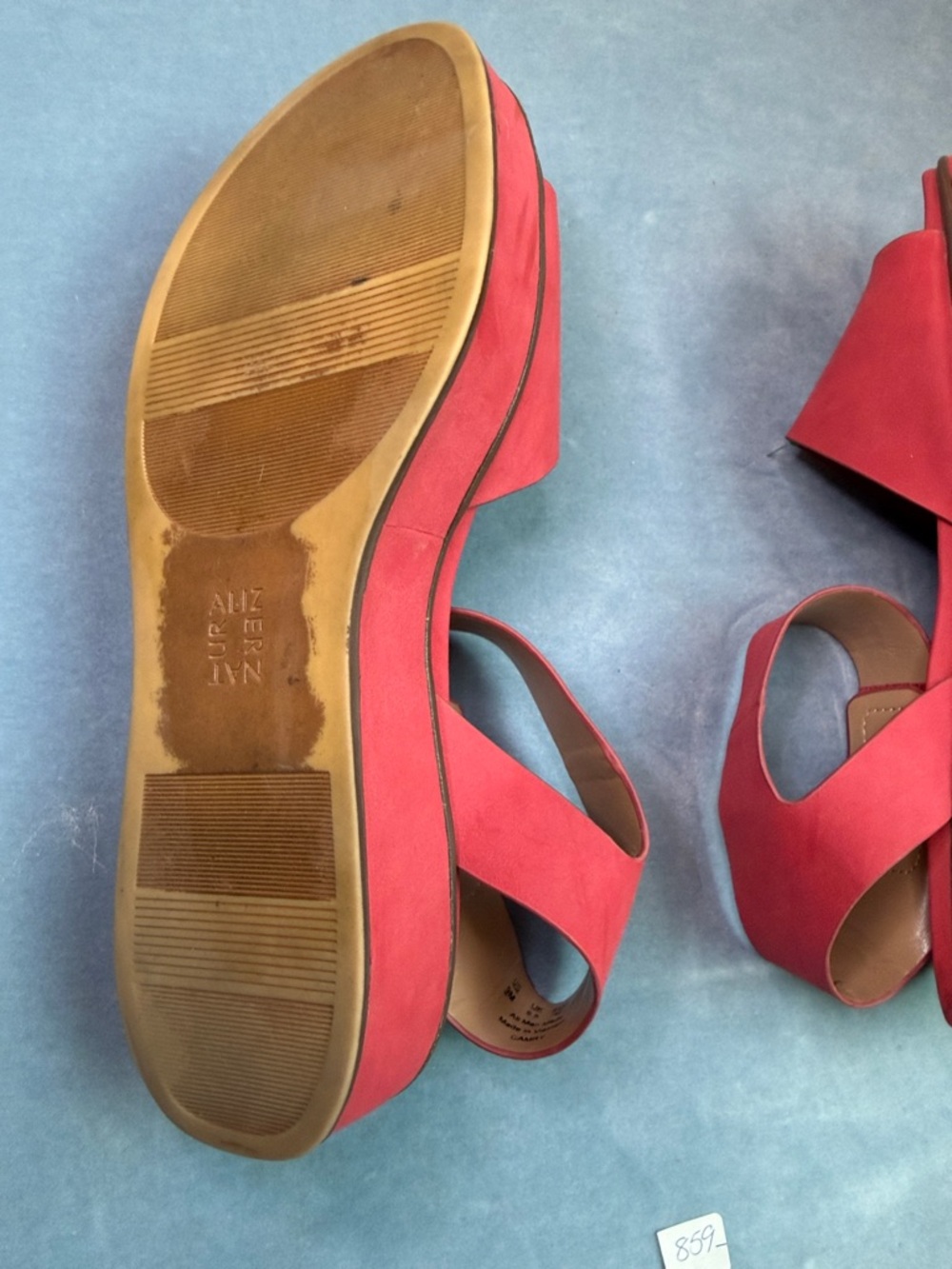 Naturalized Red Women's Ankle-Strap Sandals Size 9 - Picture 6 of 8
